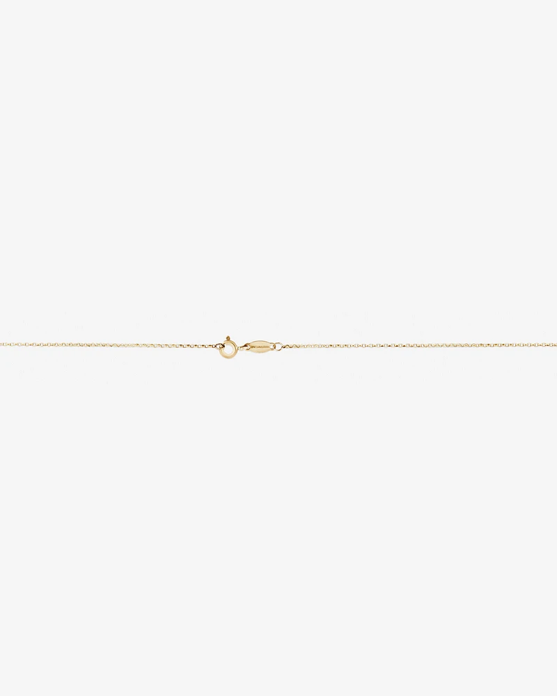 50cm (20") 1mm Width Diamond Cut Belcher Chain in 18kt Yellow Gold