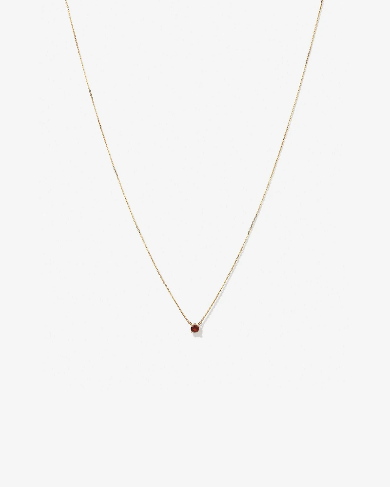 Necklace with Rhodolite Garnet in 10kt Yellow Gold