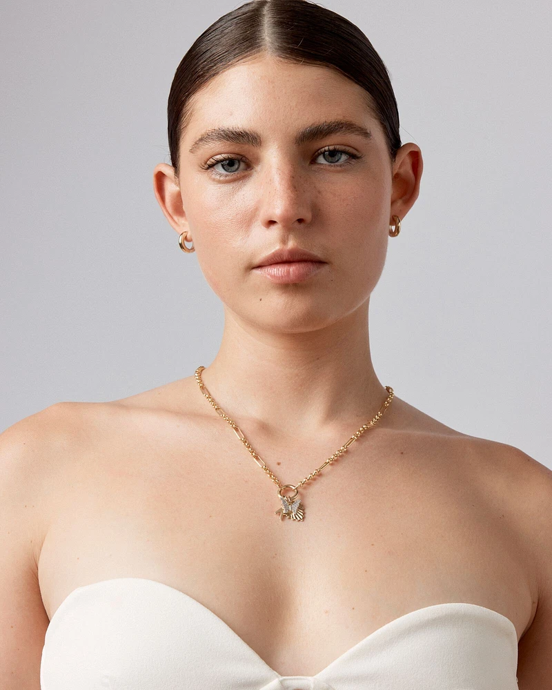 Letter Q Initial Pendant in 10kt Yellow Gold