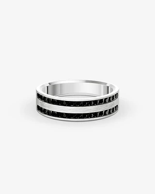 Men's 0.50 TW Enhanced Black Diamond Ring in Platinum