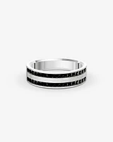 Men's 0.50 TW Enhanced Black Diamond Ring in Platinum