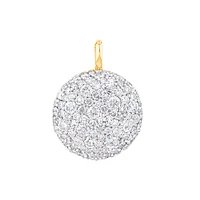 Pendentif Stardust en or jaune 10 K et rhodium avec diamants totalisant 1,26 ct