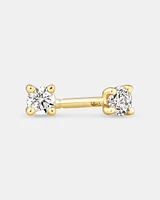 Solitaire Stud Earrings with 0.10 Carat TW of Diamonds in 10kt Yellow Gold