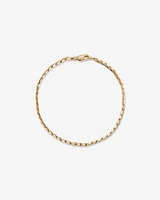 Leaf Link Metal Tennis Bracelet in 10kt Yellow Gold