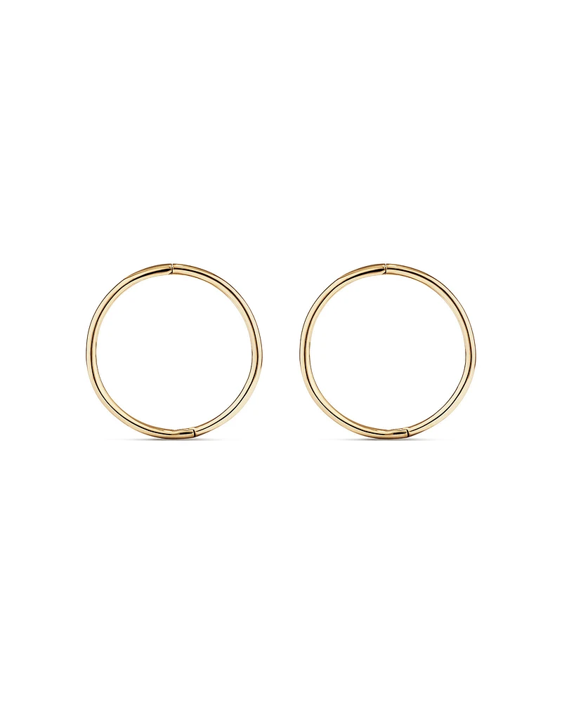 16mm Sleepers in 10kt Yellow Gold