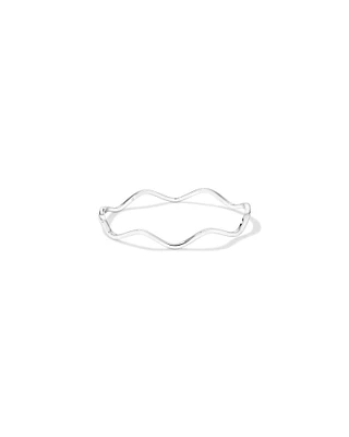 Wave Bangle in Sterling Silver