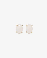 Stud Earrings with Opal in 10kt Yellow Gold