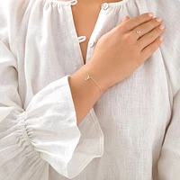 19cm (7.5") N Initial Bracelet in Sterling Silver