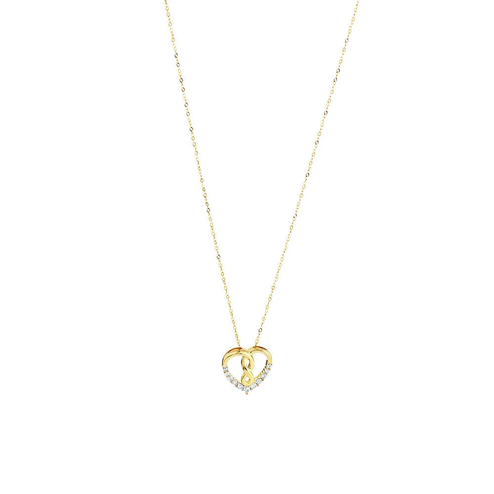 Infinitas Pendant with 0.15 Carat TW of Diamonds in 10kt Yellow Gold