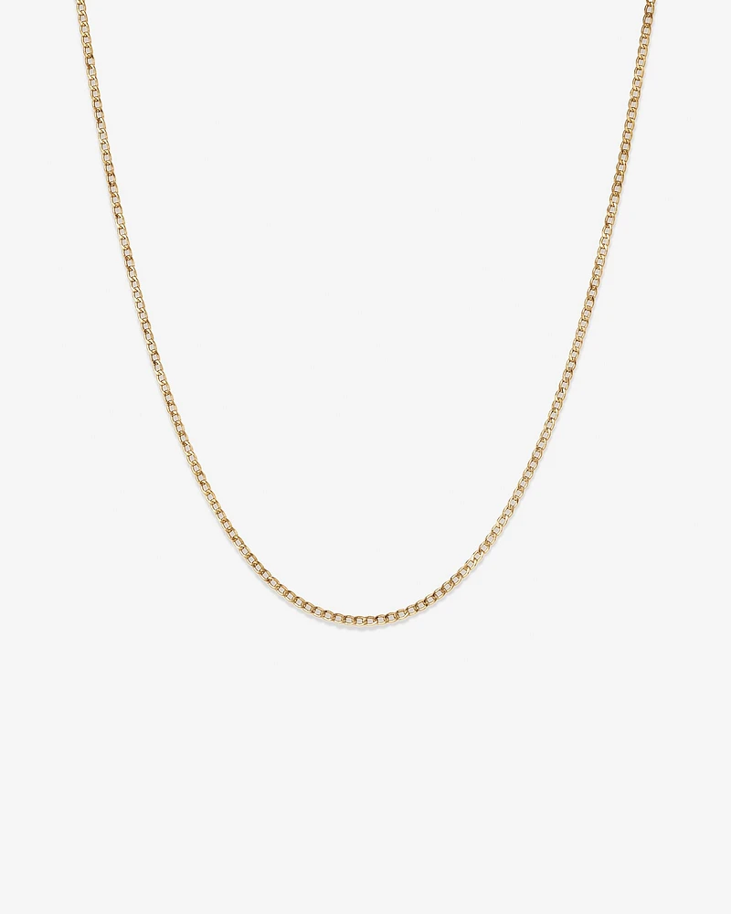 45cm (18") Hollow Curb Chain in 10kt Yellow Gold