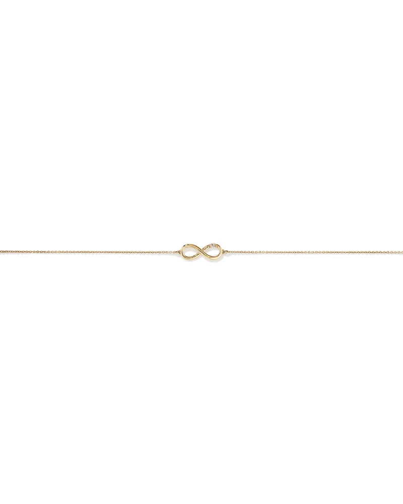 Diamond Accent Infinity Bracelet in 10kt Yellow Gold