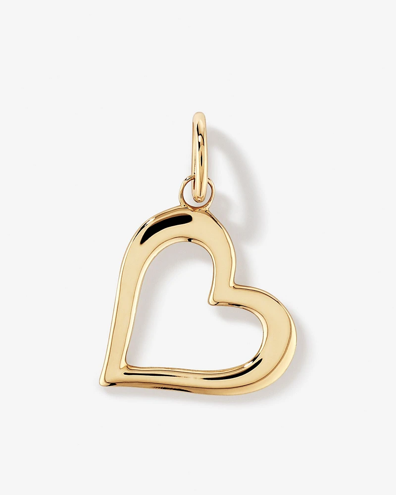 Open Love Heart Pendant in 10kt Yellow Gold