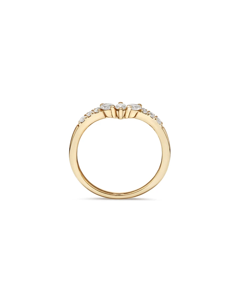 Wedding Ring with .38TW of Diamonds in 14k Yellow Gold