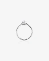 Bague de fiançailles en or blanc 14 K avec diamants totalisant 0,50 ct