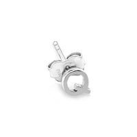 E Initial Single Stud Earring in Sterling Silver