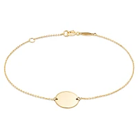 19cm (7.5") Circle Disc Bracelet in 10kt Yellow Gold