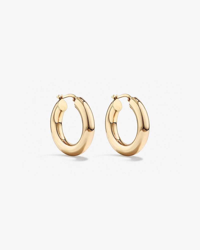 15mm Hoop Earrings in 10kt Yellow Gold