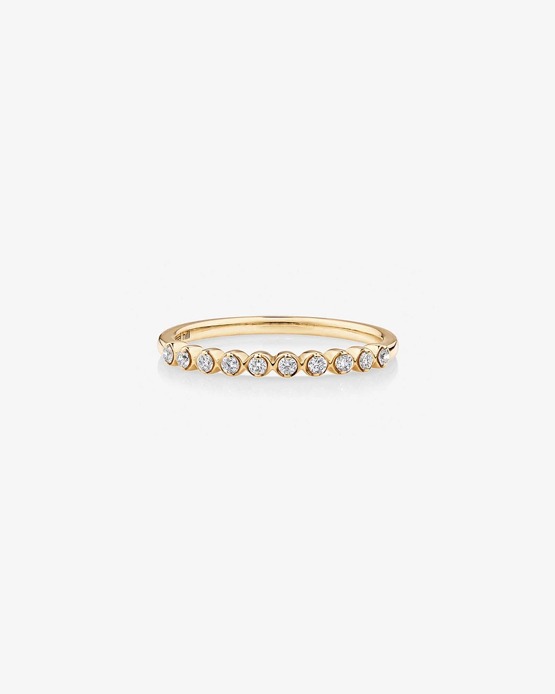 Wedding Ring with 0.15 Carat TW Diamonds in 14kt Yellow Gold