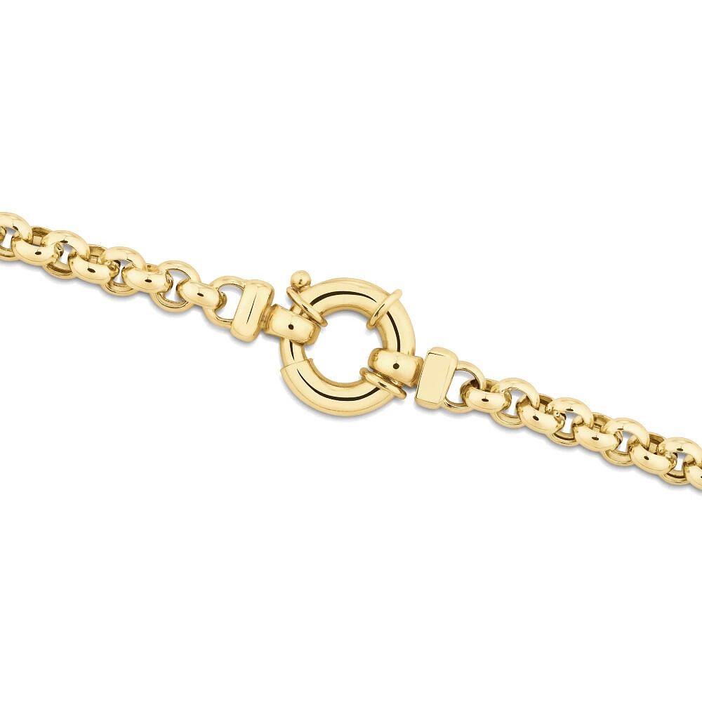 45cm (18") 5mm-5.5mm Width Hollow Belcher Chain in 10kt Yellow Gold