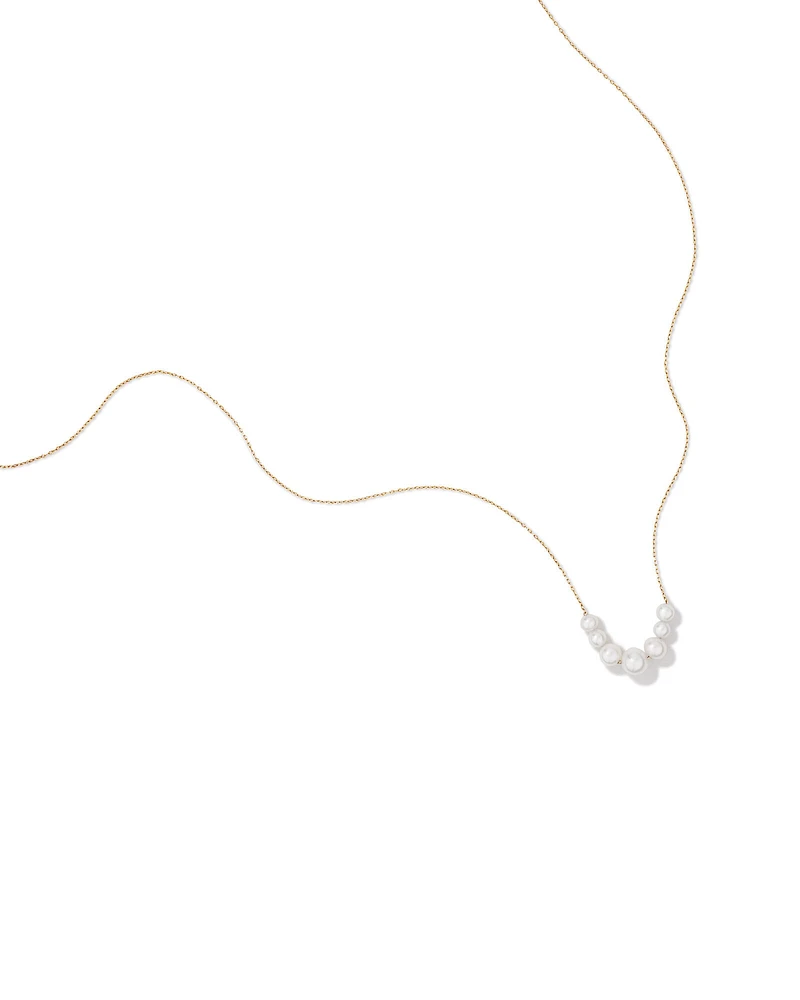 Cultured Freshwater Pearl Necklace in 10kt Yellow Gold