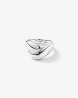 Bold Crossover Ring in Sterling Silver