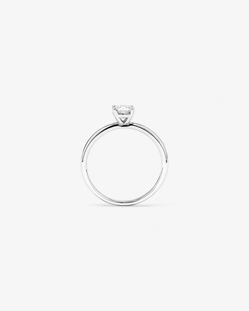 0.50 Carat TW Round Brilliant Canadian Diamond Solitaire in 18kt White Gold