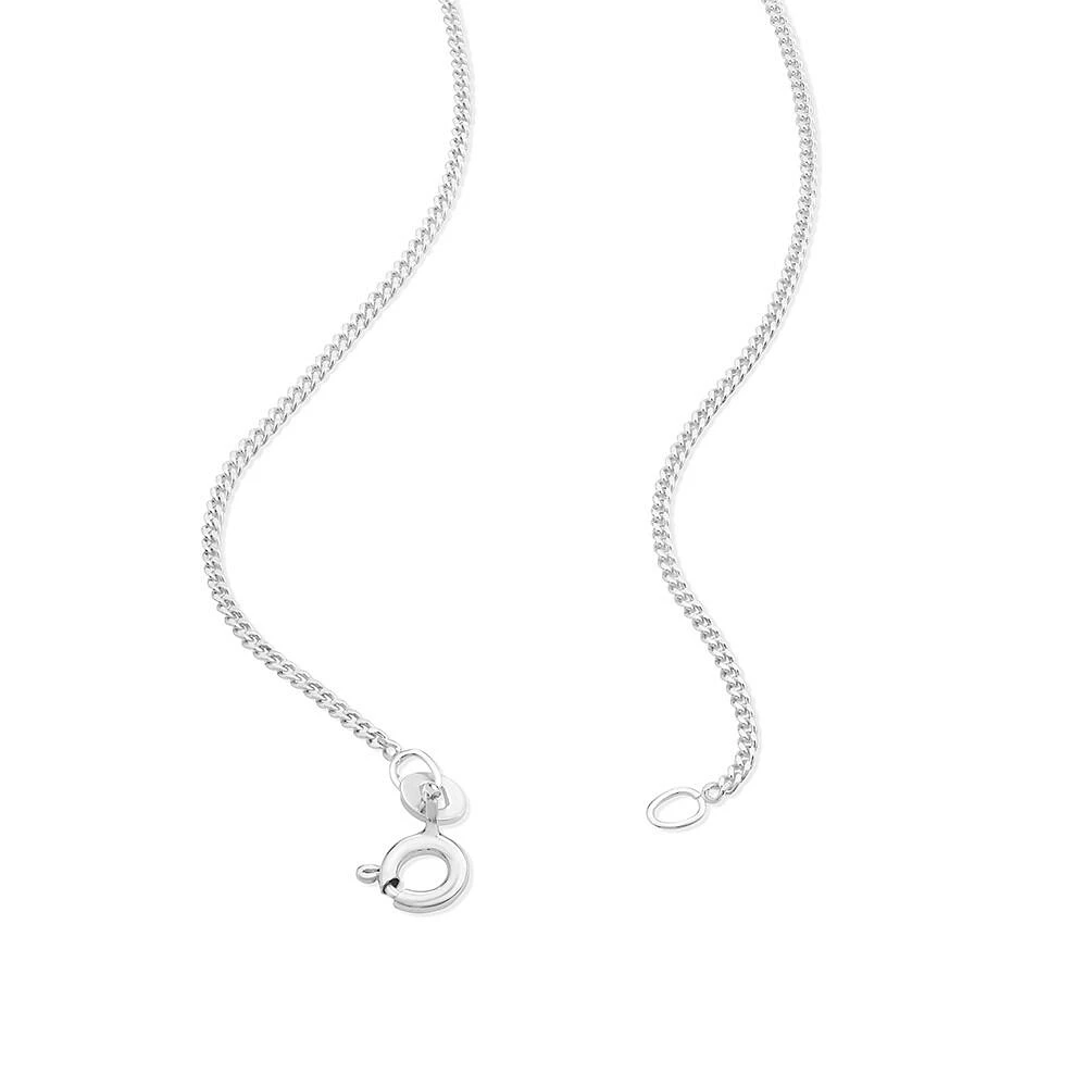 45cm (18") 1.4mm Width Curb Chain in Sterling Silver