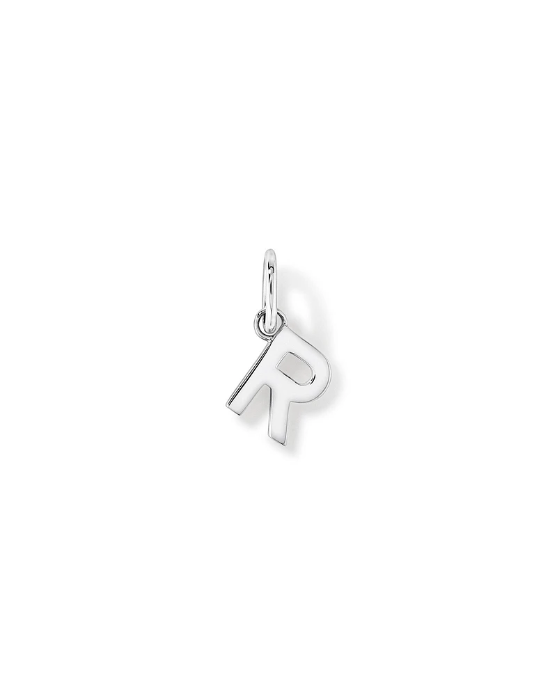 Letter U Initial Pendant in Sterling Silver