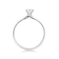 Certified Solitaire Engagement Ring with a 0.34 Carat TW Diamond in 18kt White Gold