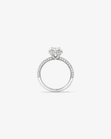 1,30 Carat Poids Total Bague De Fiançailles En Diamant Coupe Poire Avec Pavé Et Halo, En Platine