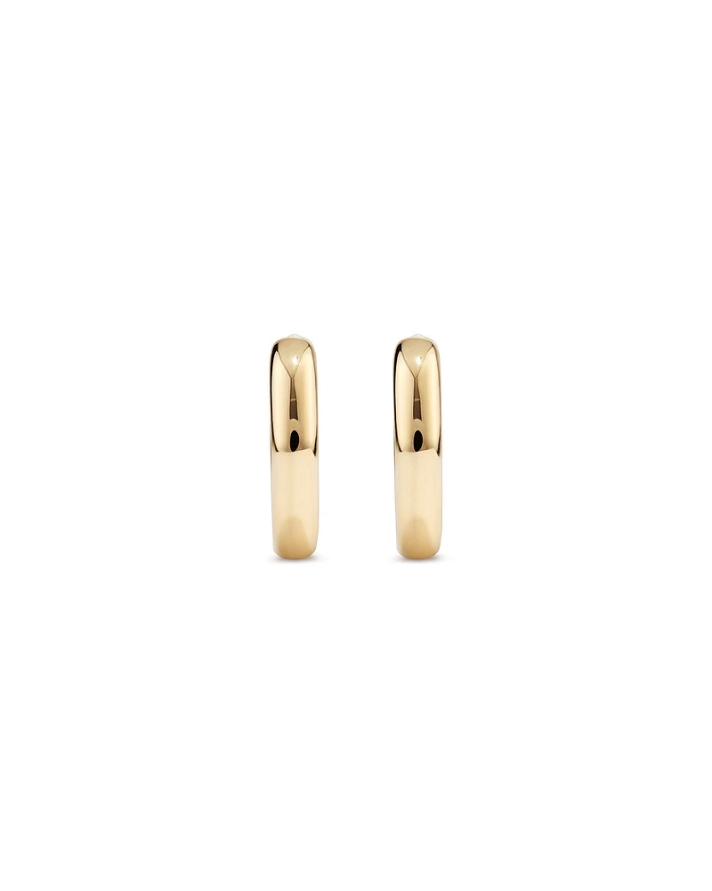 8mm Polished Huggies In 10kt Yellow Gold