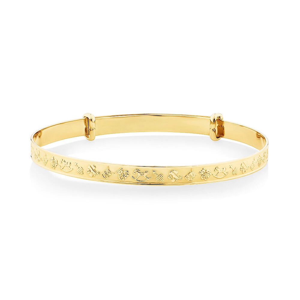 Expandable Baby Bangle in 10kt Yellow Gold