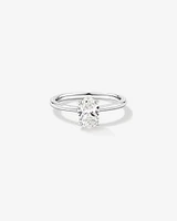 1.00 Carat TW Oval Canadian Diamond Solitaire in 18kt White Gold