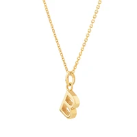 O Initial Pendant in 10kt Yellow Gold