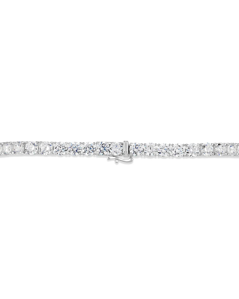 Tennis Bracelet with Cubic Zirconia in Sterling Silver