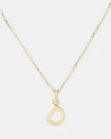 O Initial Pendant in 10kt Yellow Gold
