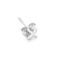 E Initial Single Stud Earring in Sterling Silver