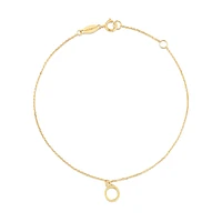 19cm (7.5") C Initial Bracelet in 10kt Yellow Gold