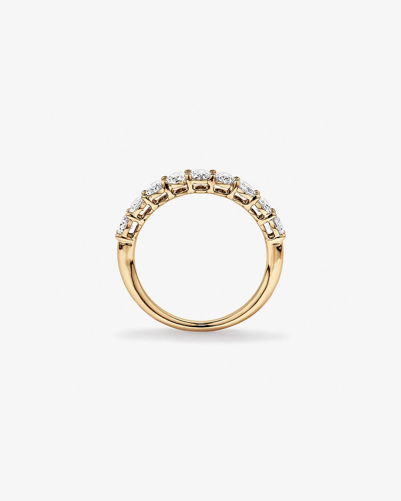 1.17 Carat TW Oval Laboratory-Grown Diamond Wedding Ring in 14kt White Gold