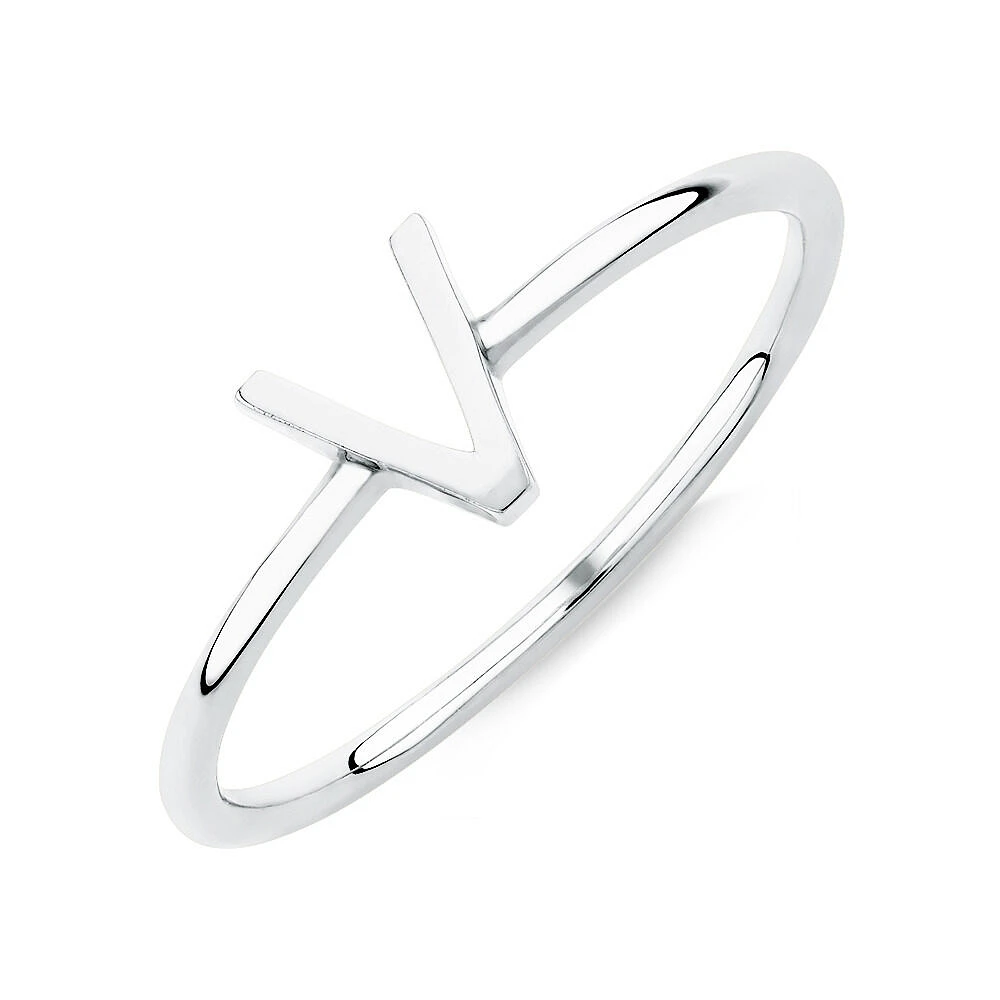 C Initial Ring in Sterling Silver