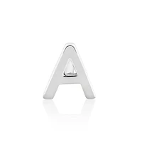 E Initial Single Stud Earring in Sterling Silver