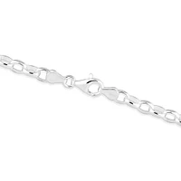 45cm (18") 4.5mm-5mm Width Belcher Fob Chain in Sterling Silver