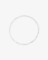 46cm (18.1”) 5.5mm-6mm Width Paperclip Chain in Sterling Silver