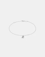 19cm (7.5") N Initial Bracelet in Sterling Silver