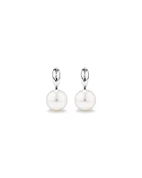 Hook Earrings with Freshwater Pearls in Sterling Silver