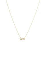 Diamond Accent Infinity Necklace in 10kt Yellow Gold