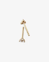 Trio Stud Earrings with .08 Carat TW Diamonds in 10kt Yellow Gold