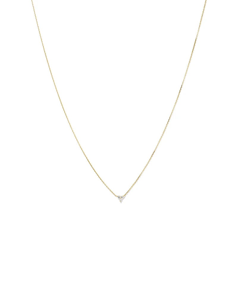 Necklace With 0.08 Carat TW Diamonds in 10kt Yellow Gold