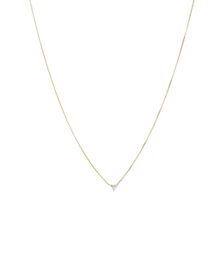 Collier en or jaune 10 K avec diamants totalisant 0,08 ct