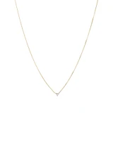 Collier en or jaune 10 K avec diamants totalisant 0,08 ct